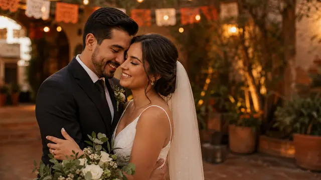 Pareja el día de su boda